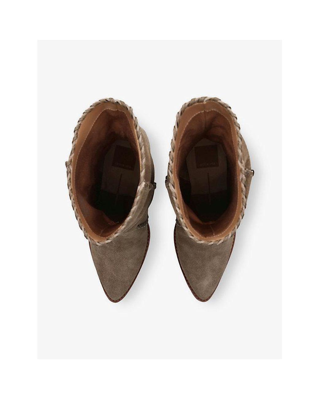 Women's Brown Julith Suede Heeled Ankle Boots