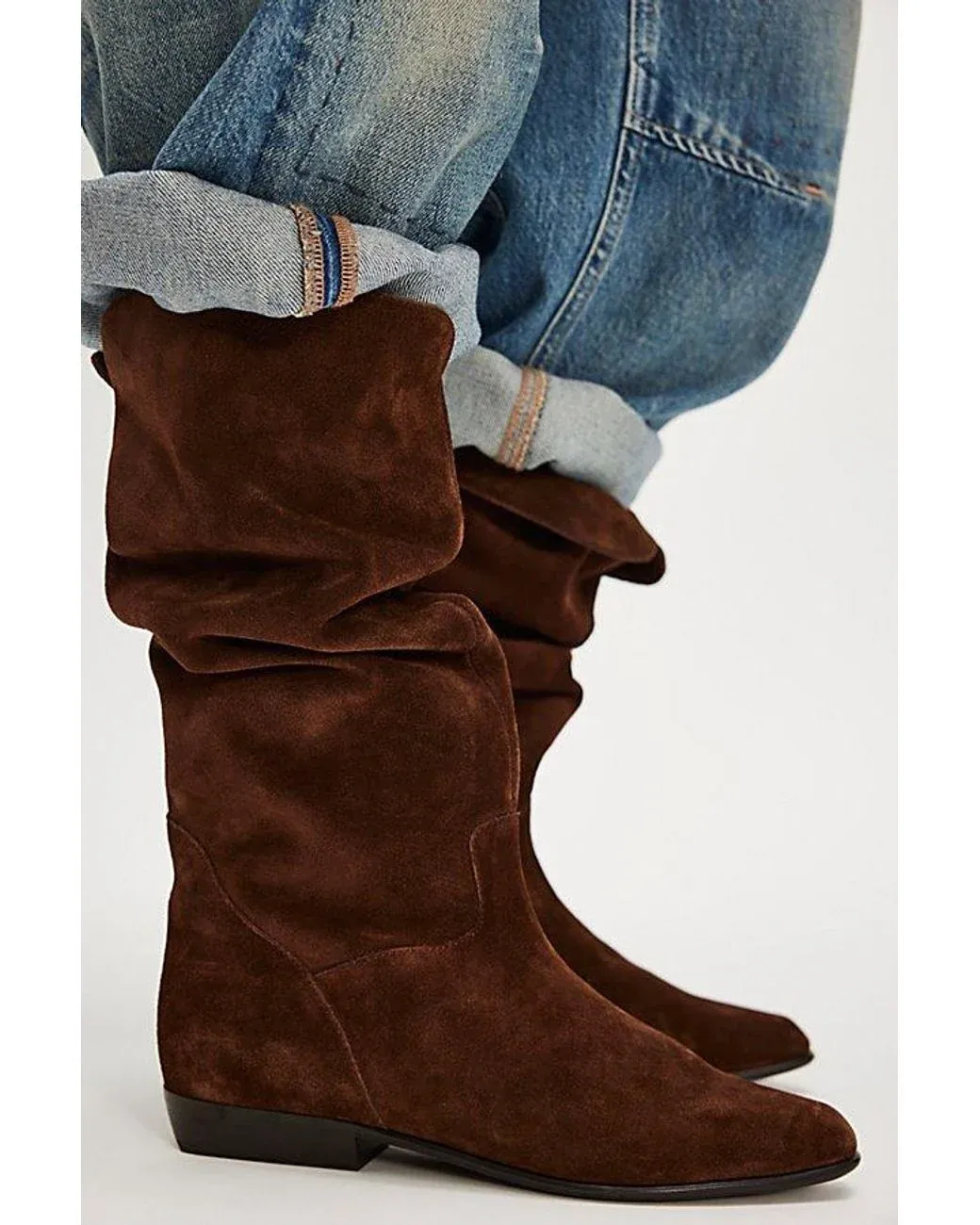 Women's Blue Saratoga Slouch Boots By
