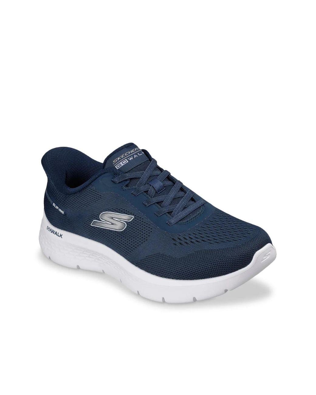 Women's Blue Wide Width Hands Free Slipins: Go Walk Flex Azriel Slipon Sneaker