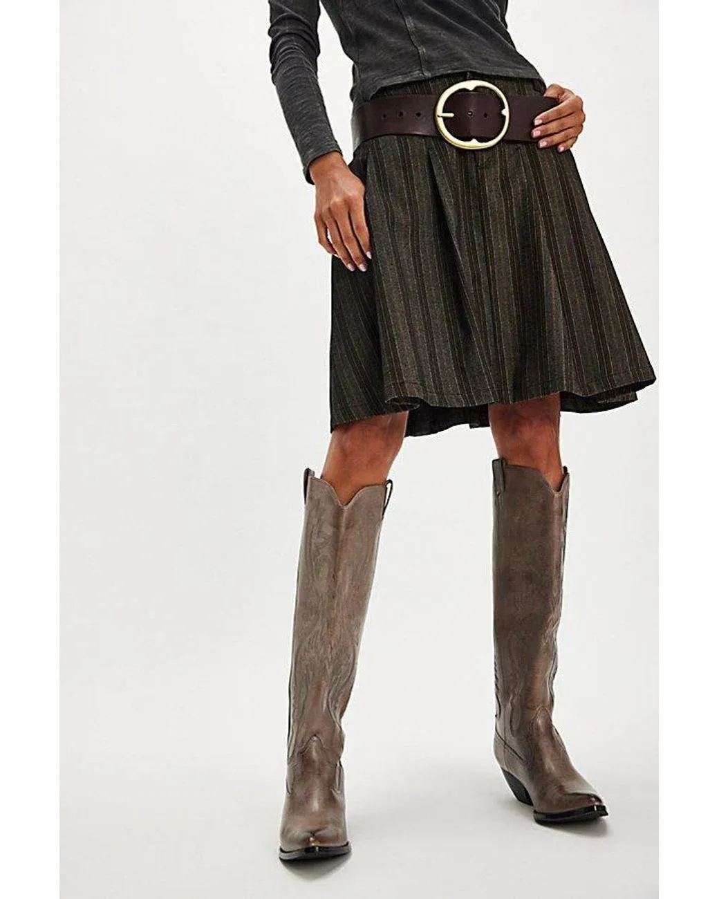 Women's Black Finn Tall Western Boots By