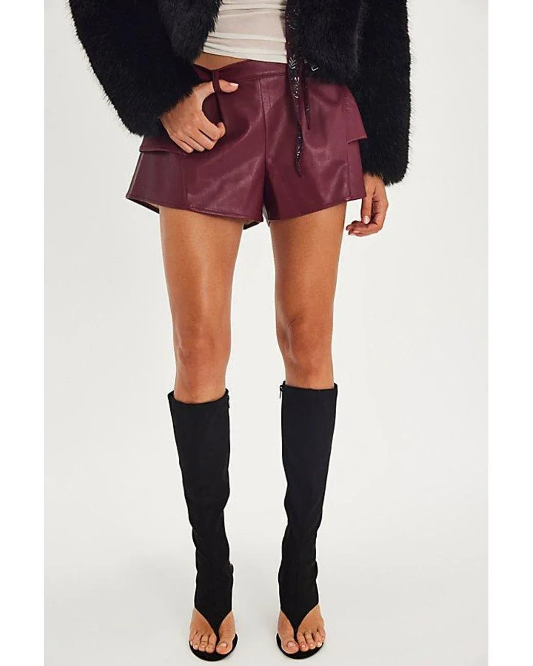 Women's Black Alix Knee-High Wedges