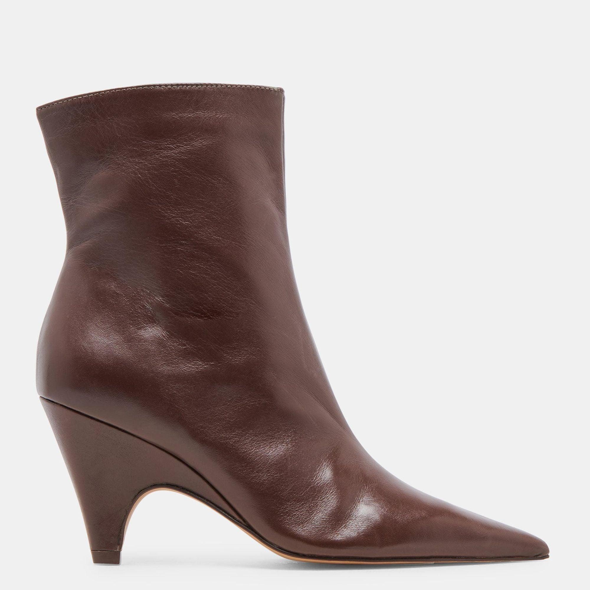 Dolce Vita Calico Booties Mahogany Leather