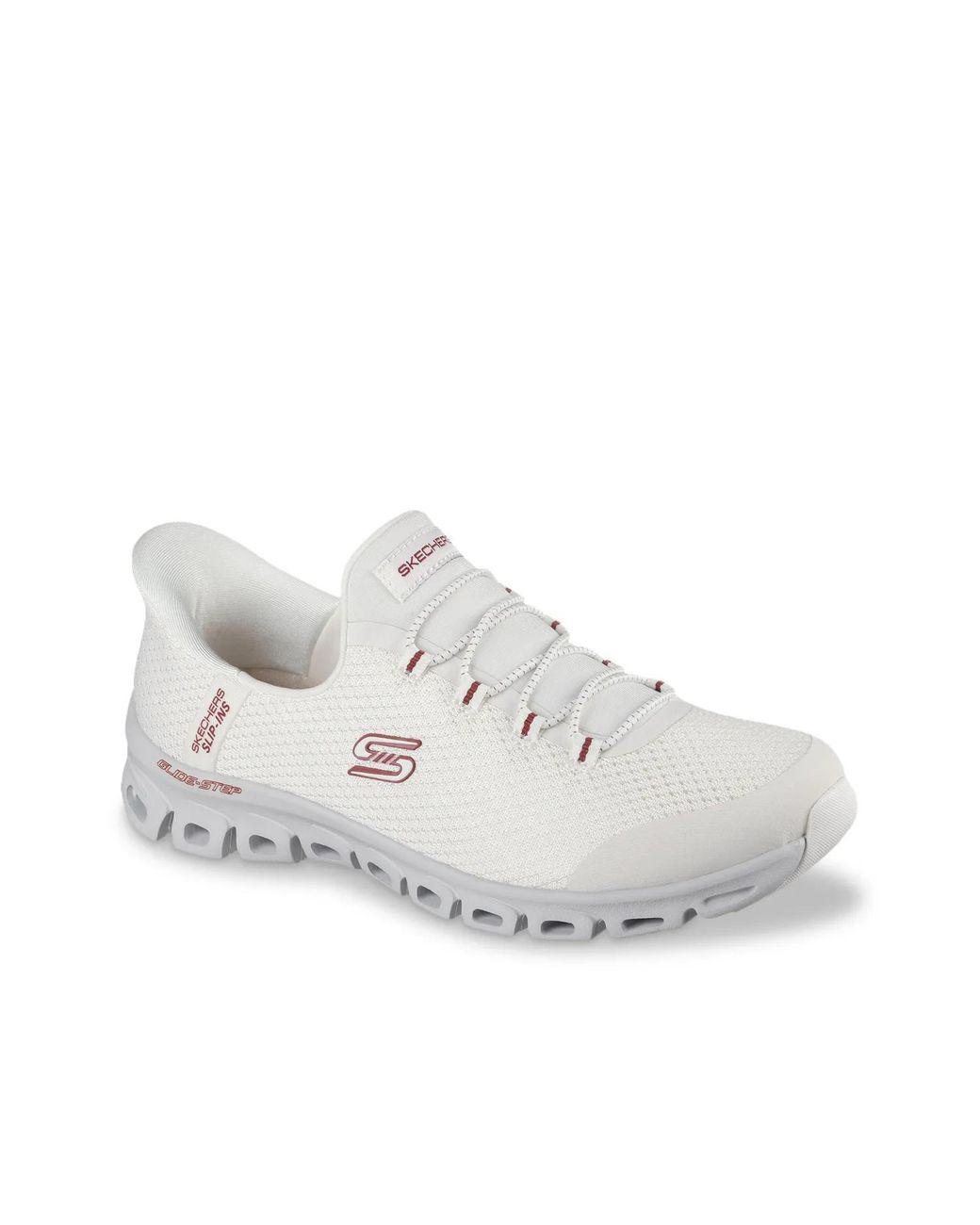 Women's White Hands Free Slipins Glidestep Vibey Sneaker