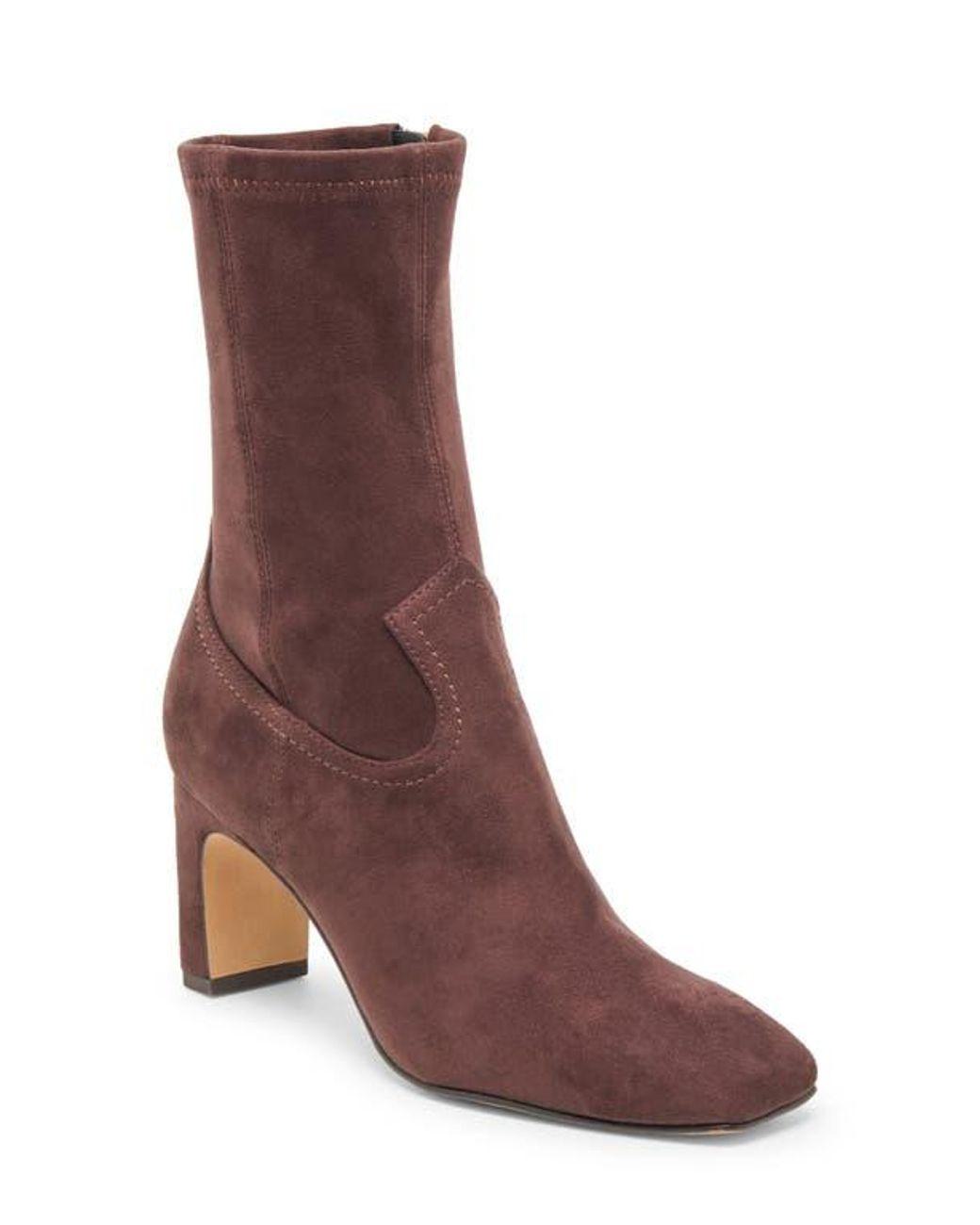 Women's Brown Roan Block Heel Bootie