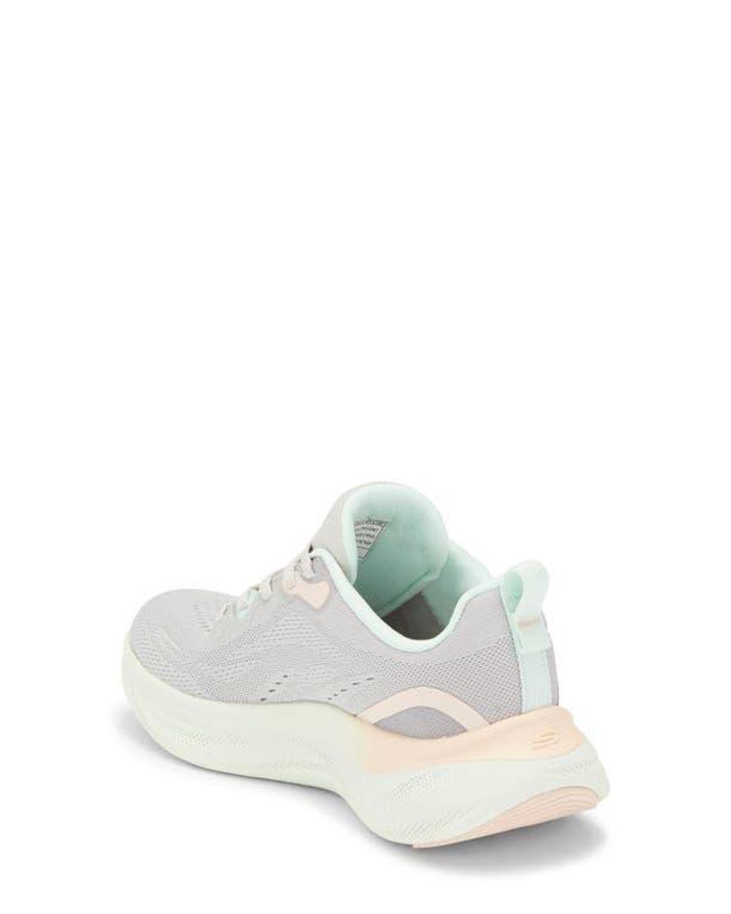 Women's White Skech Cloud Gentle Glow Sneaker