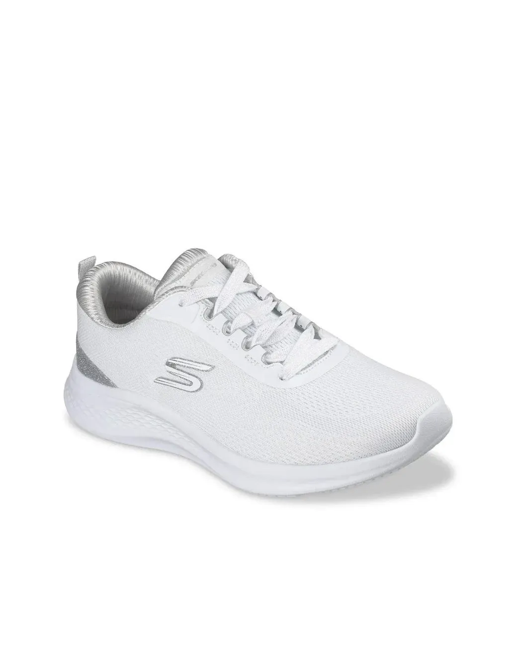 Women's White Skechlite Pro 2.0 Brilliant Shimmer Sneaker