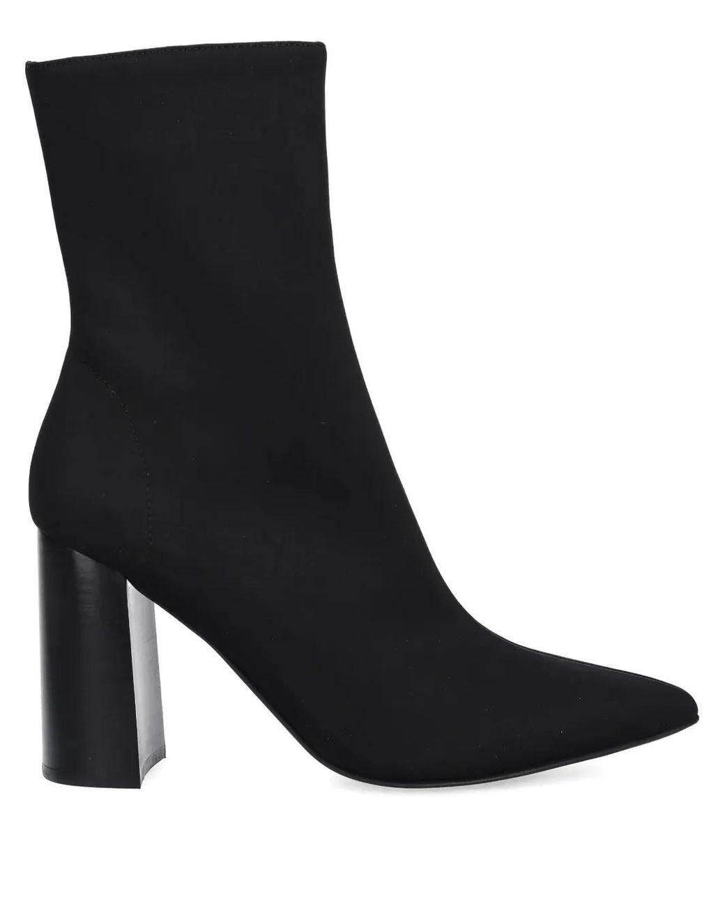 Women's Black Siren-24 Pointed Block-Heel Ankle Boots