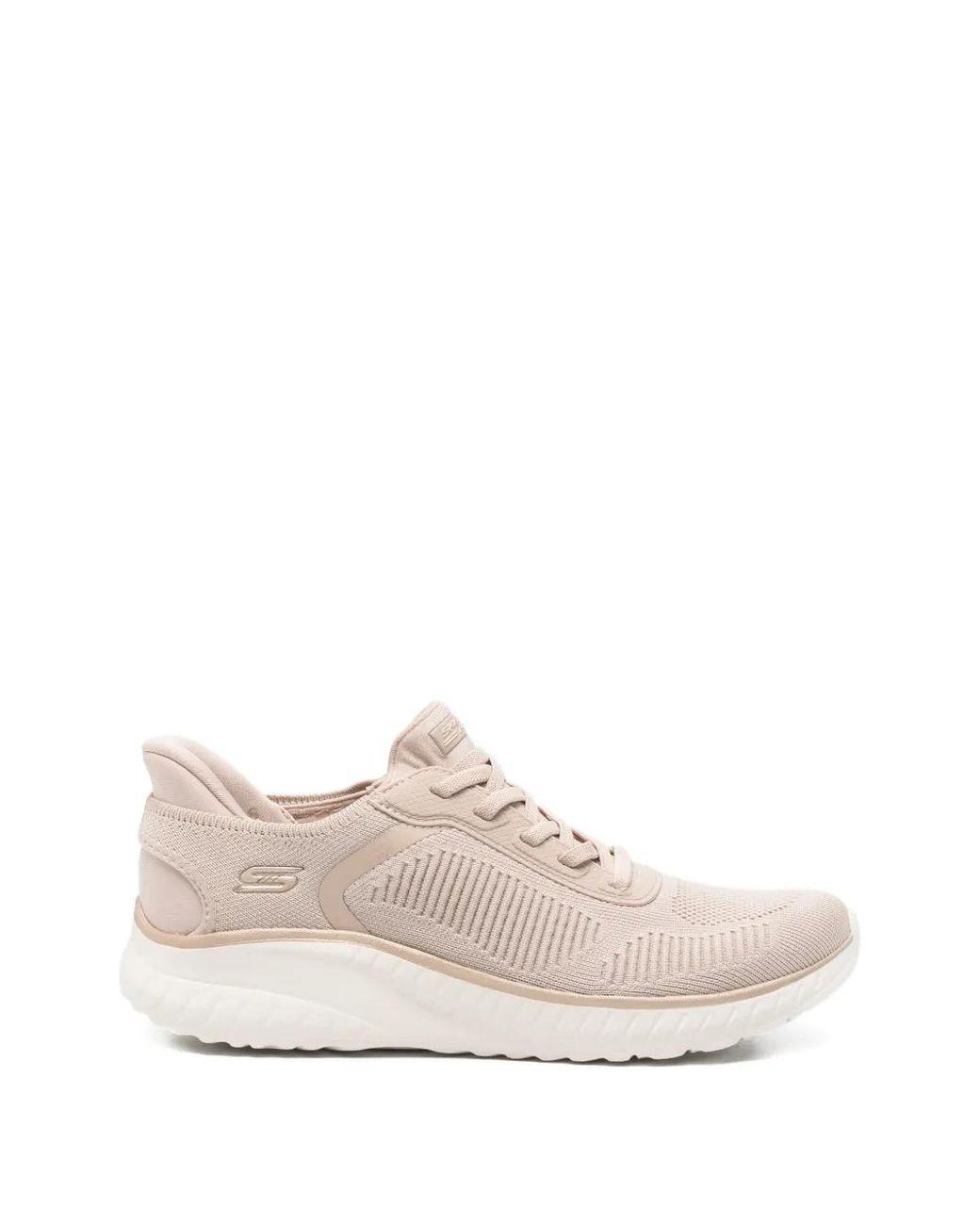 Women's White Bobs Squad Chaos Lace-Up Sneakers
