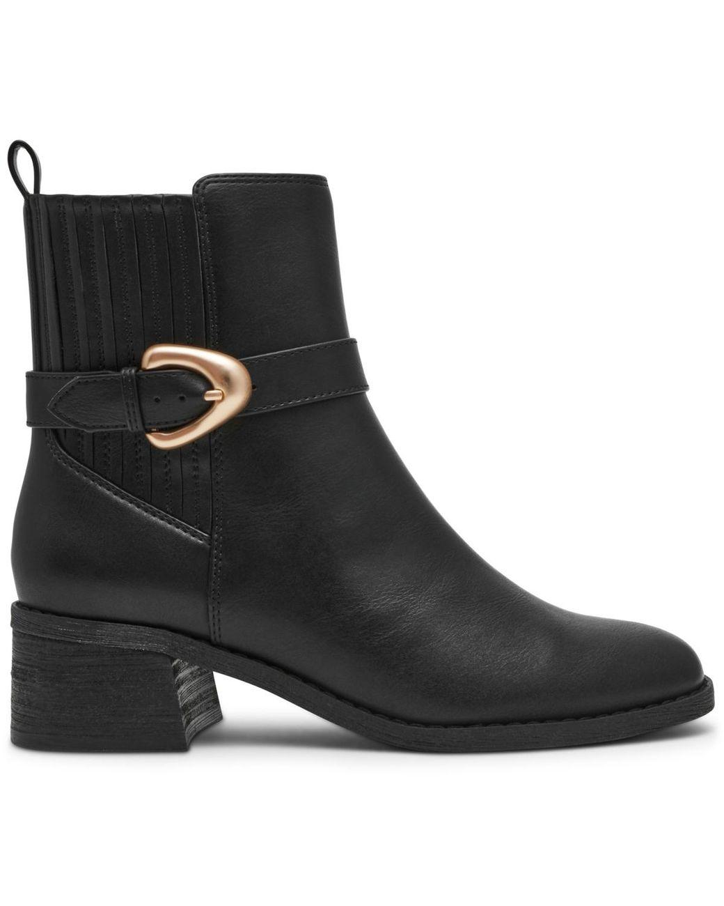 Women's Black Dagger Side Zip Bootie