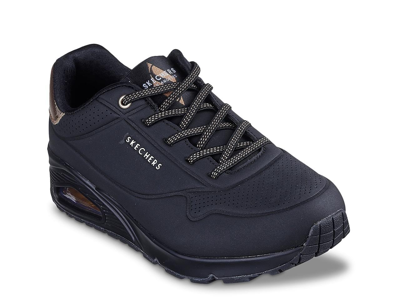 Skechers Wide Width Uno Shimmer Away Sneaker