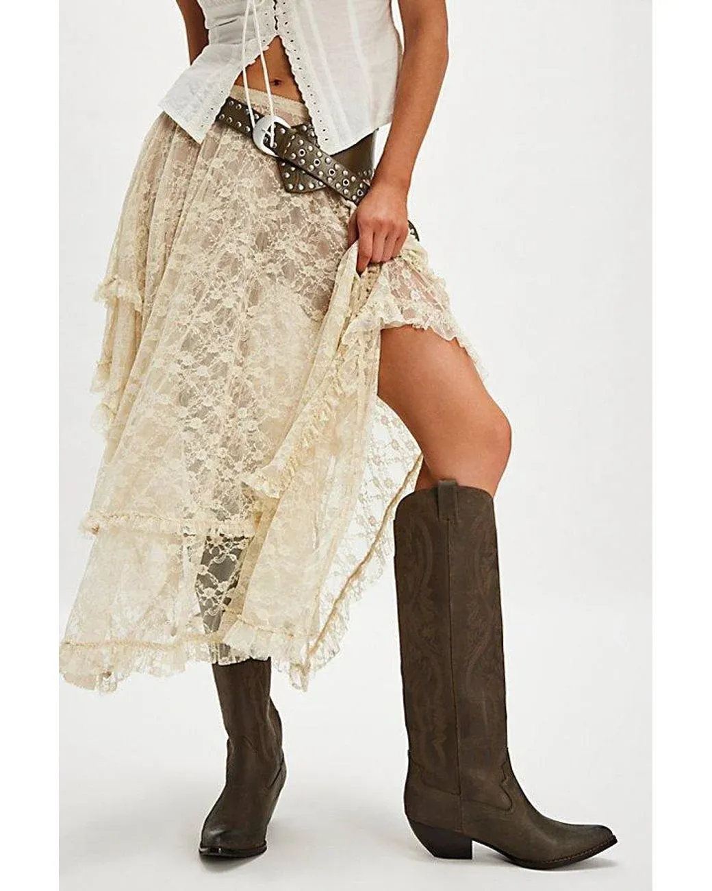 Women's Natural Finn Tall Western Boots By