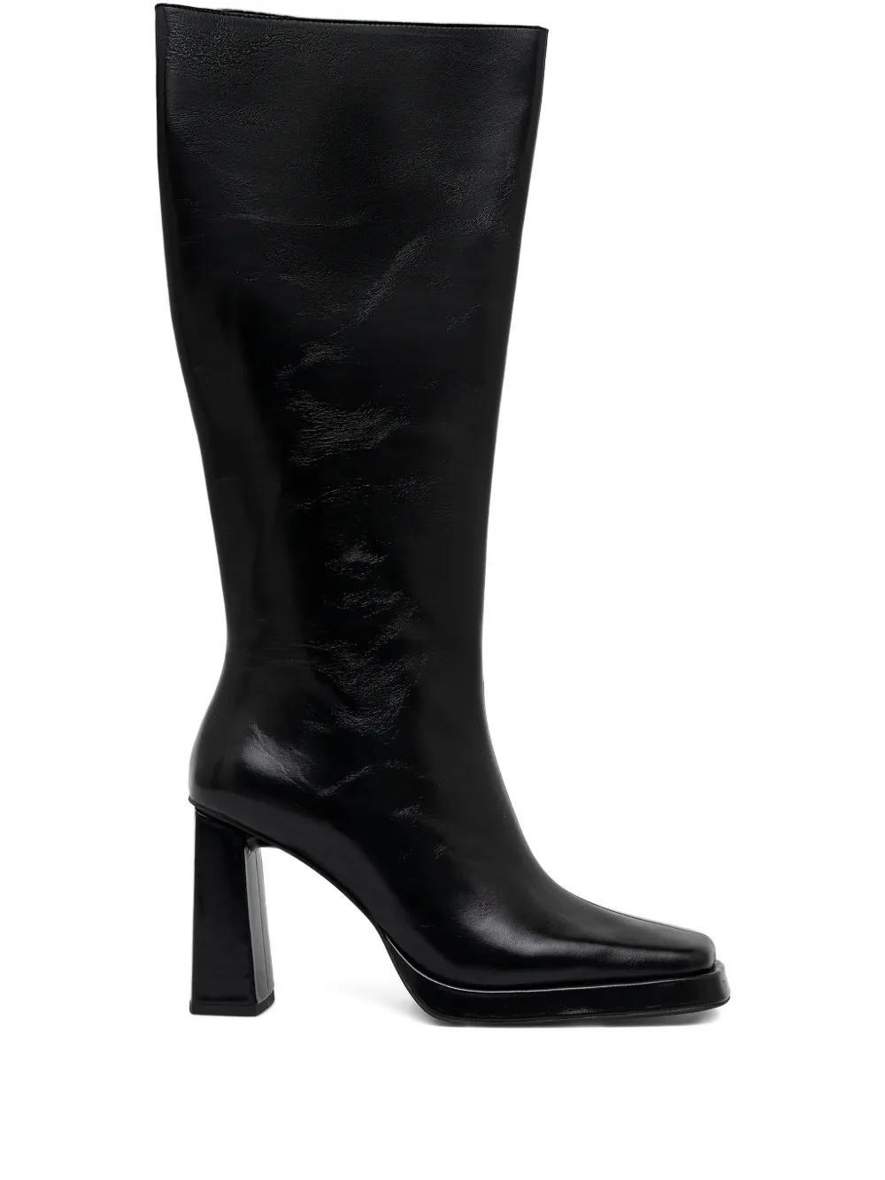 Jeffrey Campbell Maximal-3 Square-Toe Knee-High Boots