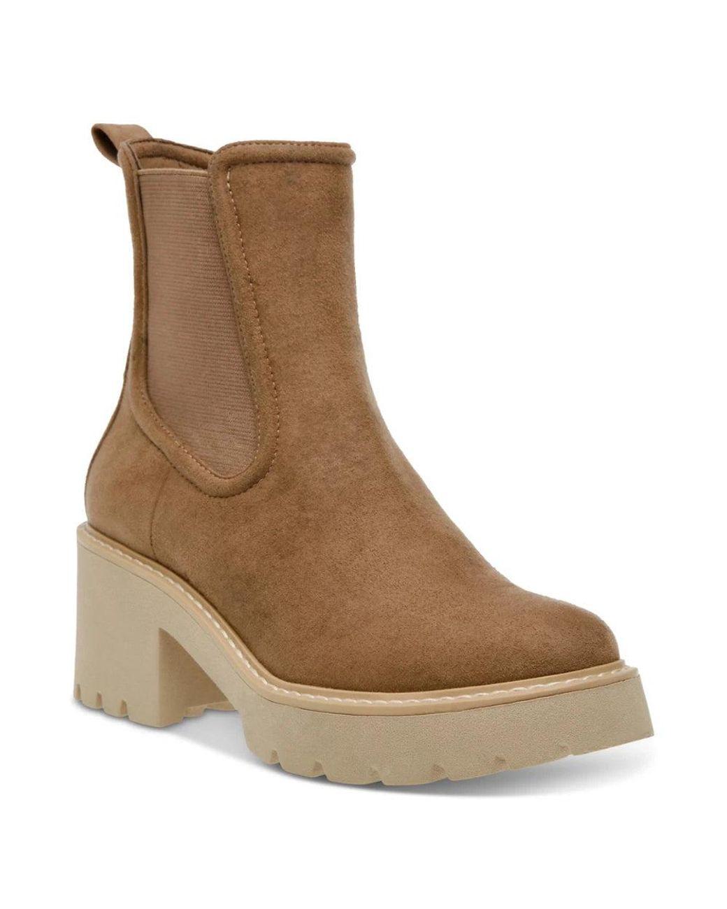 Women's Brown Tobias Boots Truffle Lug Sole Platform Chelsea Lion466
