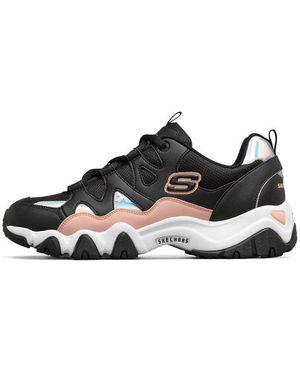 Skechers (Wmns) D'Lites 2.0 Low-Top Running Shoes - Black