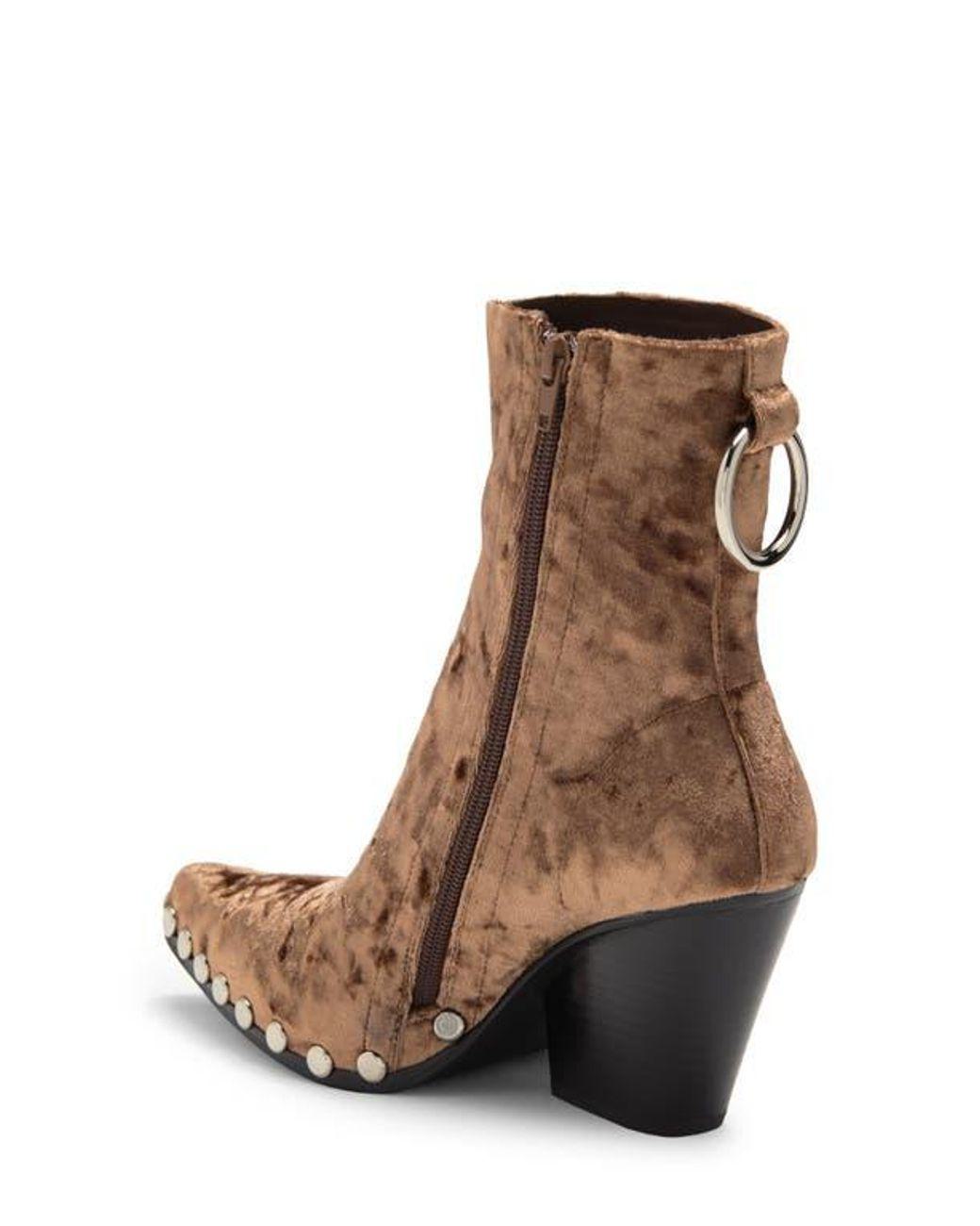 Women's Brown Walton Studded Bootie
