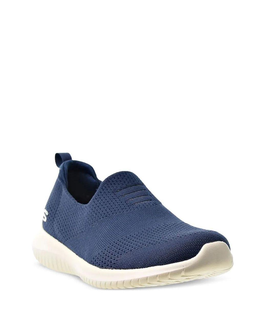 Women's Blue Ultra Flex-Harmonius Knit Sneakers