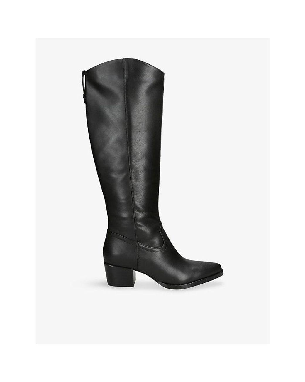Women's Black Virona H2O Leather Heeled Boots