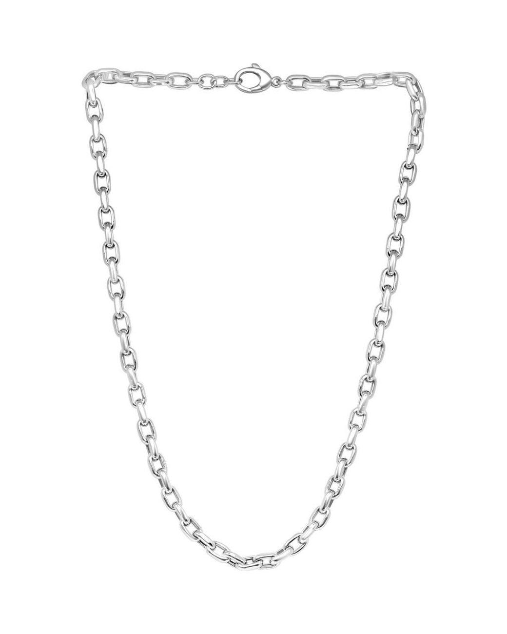 Men's Metallic Sterling Chain Necklace