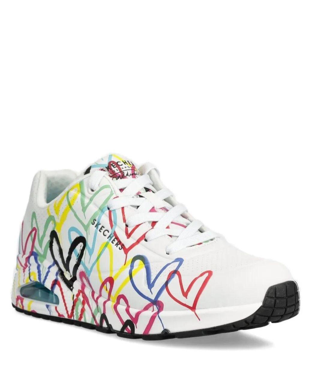 Women's White X James Goldcrown Uno Lite -Spread The Love Low-Top Sneakers