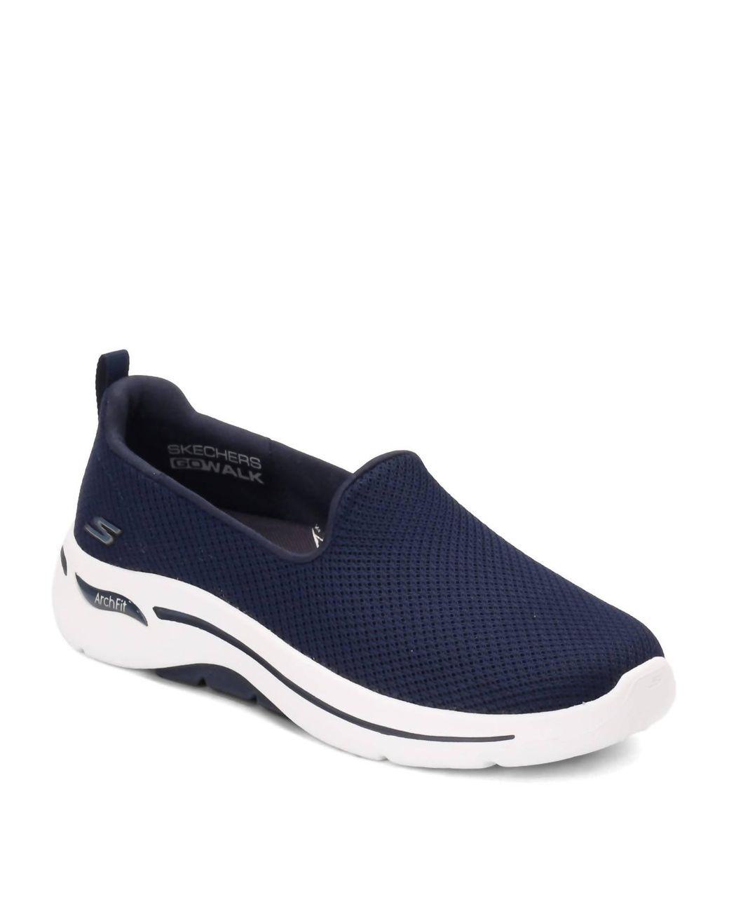 Women's Blue Gowalk Arch Fit Grateful Slip On Sneaker