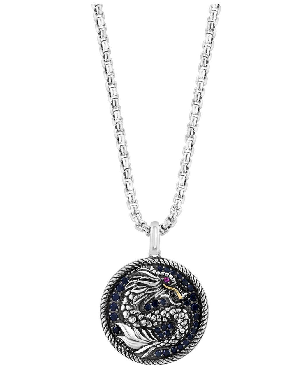 Men's White Effy Black Sapphire (7/8 Ct. T.w.