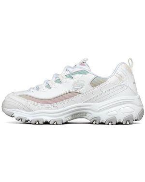 Skechers (Wmns) D'Lites 1.0 Low-Top Running Shoes/Multi - White