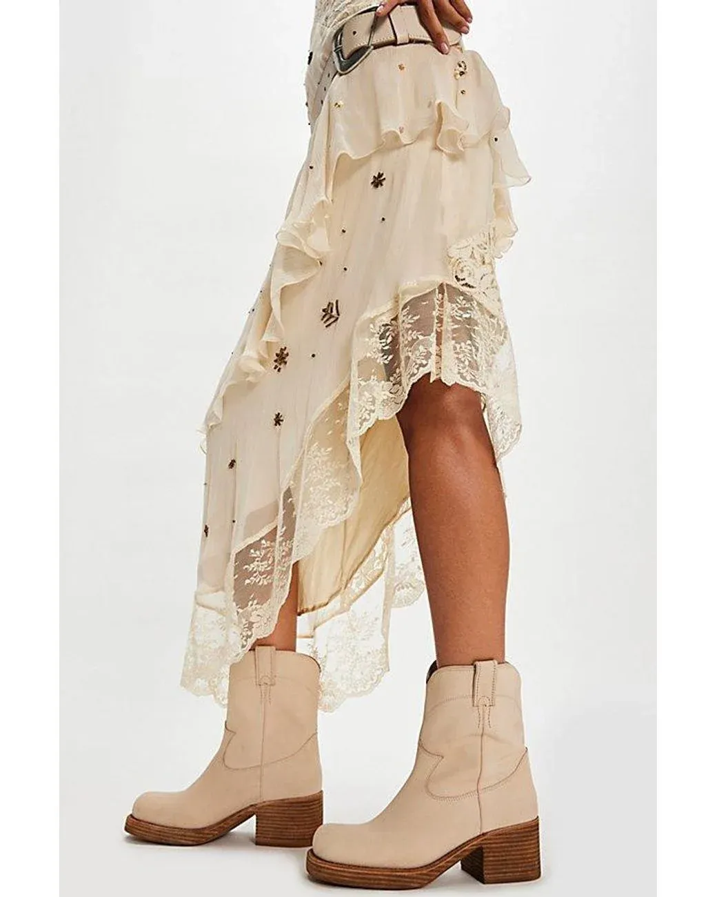 Women's Natural Sleepy Cowboy Ankle Boots