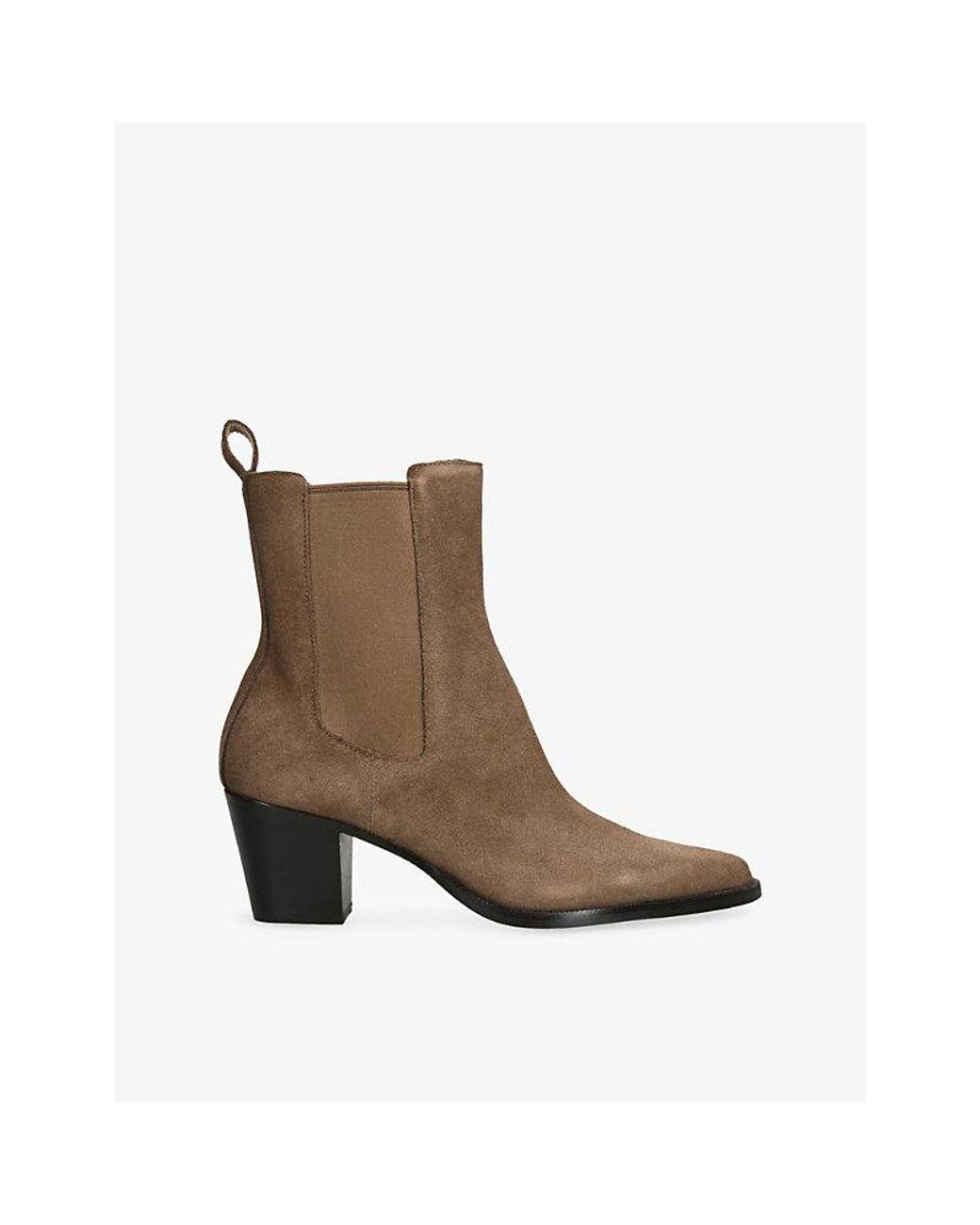 Women's Brown Shadie H2O Suede Heeled Ankle Boots