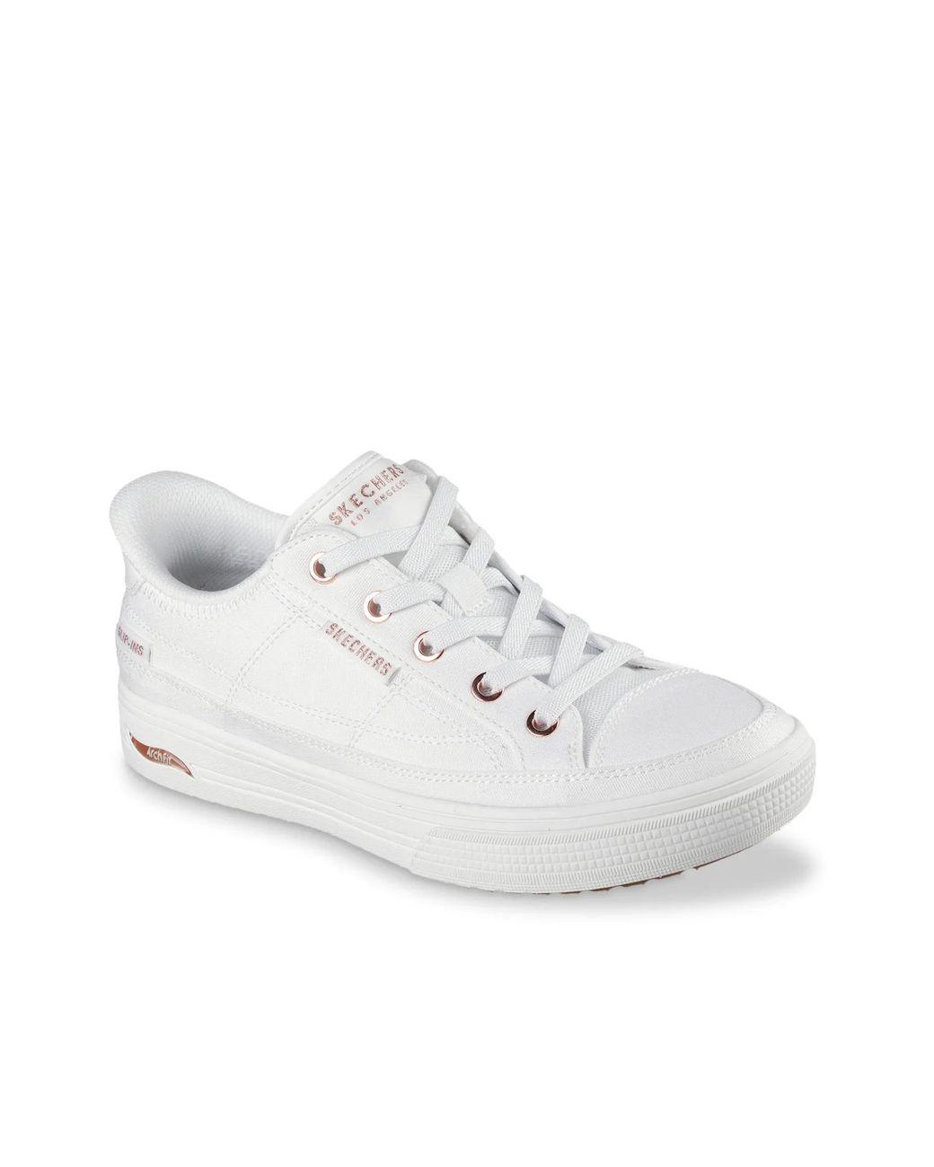 Women's White Street Hands Free Slipins: Arch Fit Arcade See Ya There Slipon