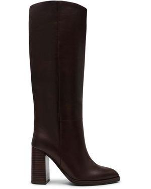 Dolce Vita Bardonny Wide-calf Tall Block Heel Dress Boots - Brown