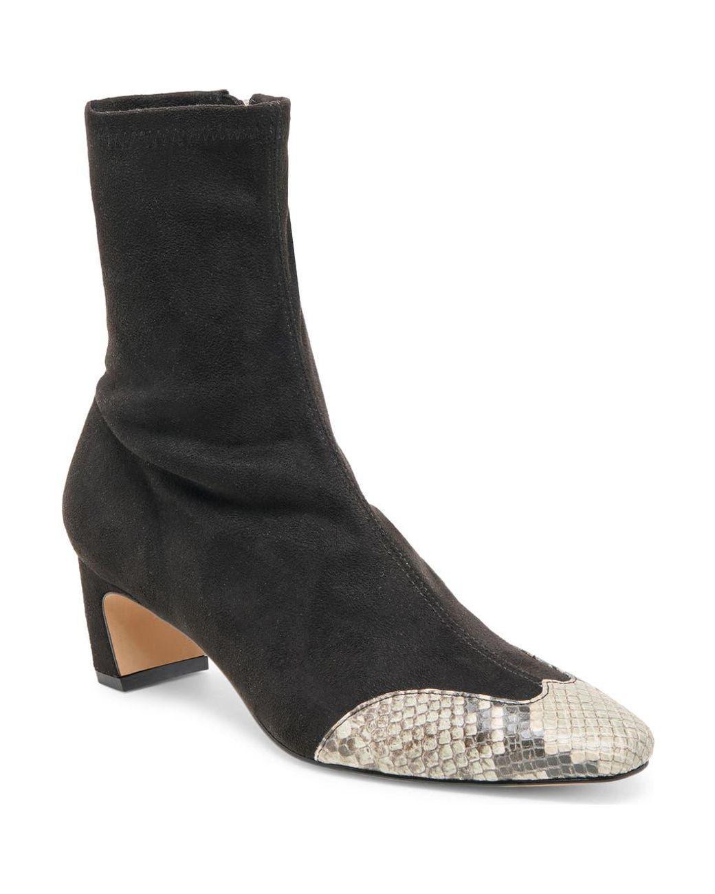Women's Black Anika Block Heel Bootie