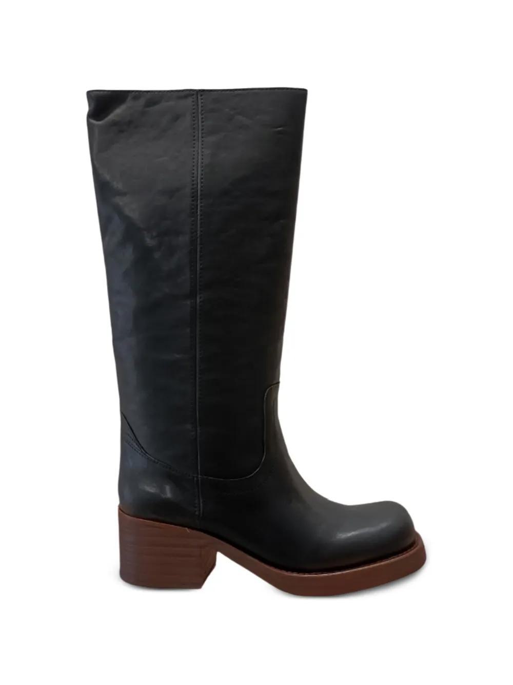 Jeffrey Campbell Bottes Reflect À Talon Épais Et Coutures Apparentes