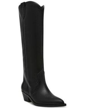 Dolce Vita Kit Knee High Cowboy Boots Regular Wide Calf - Brown