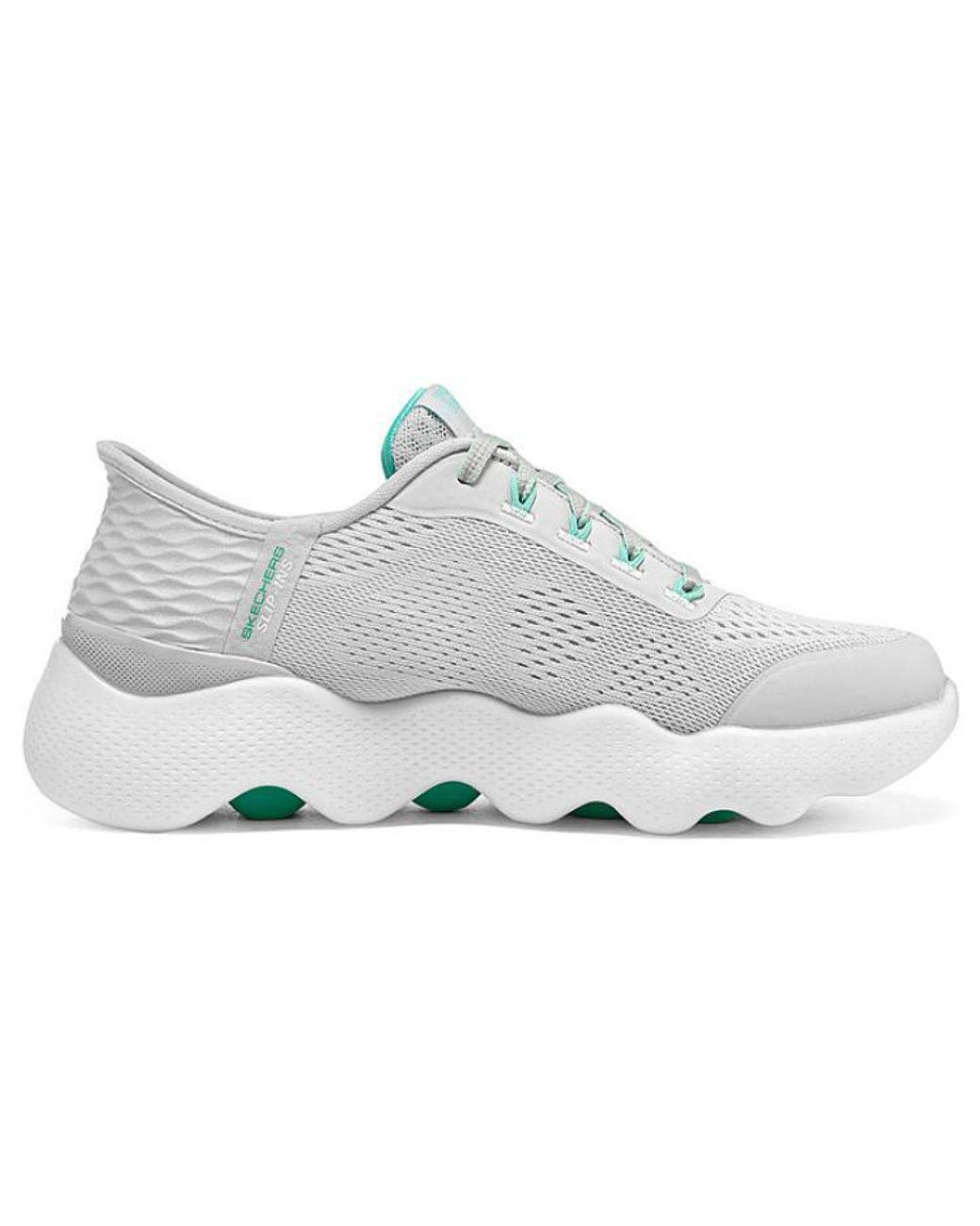Women's White (Wmns) Go Walk Massage Fit Aqua'