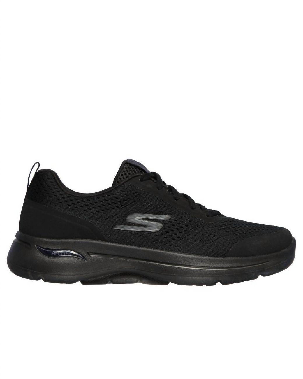 Women's Black Go Walk Arch Fit Motion Breeze Sneakers