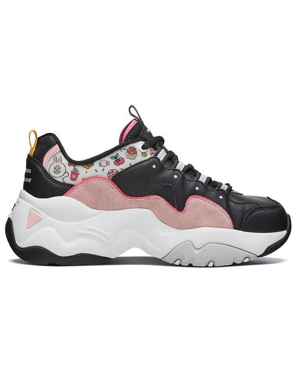 Women's Blue (Wmns) X Line Friends D'Lites 3.0 Low-Top Clunky Shoes