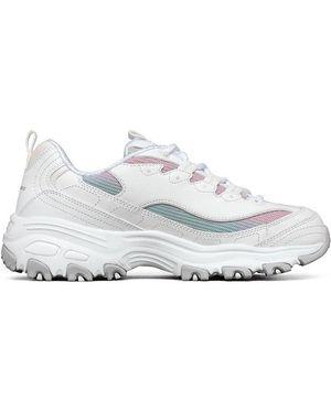 Skechers (Wmns) D'Lites 1.0 Low-Top Running Shoes/Multi - White