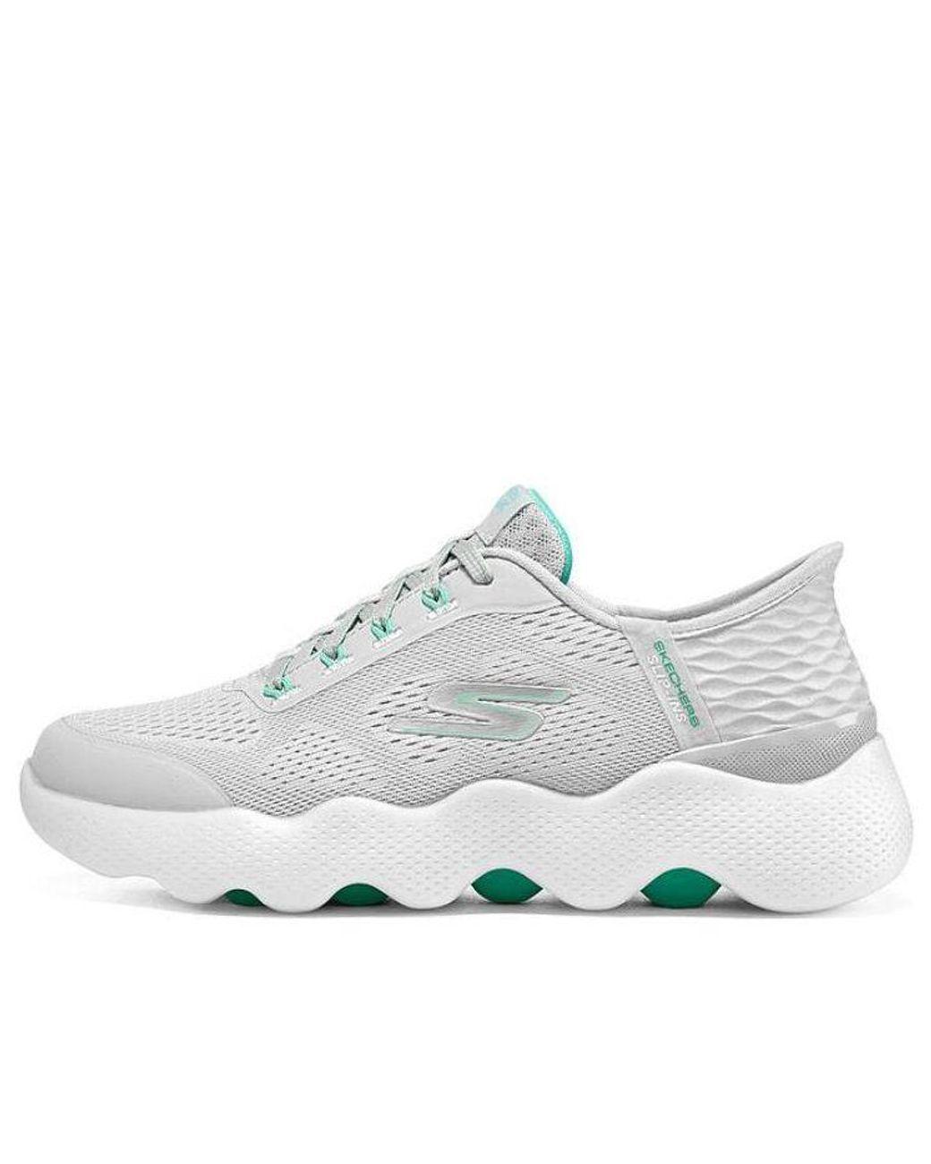 Women's White (Wmns) Go Walk Massage Fit Aqua'