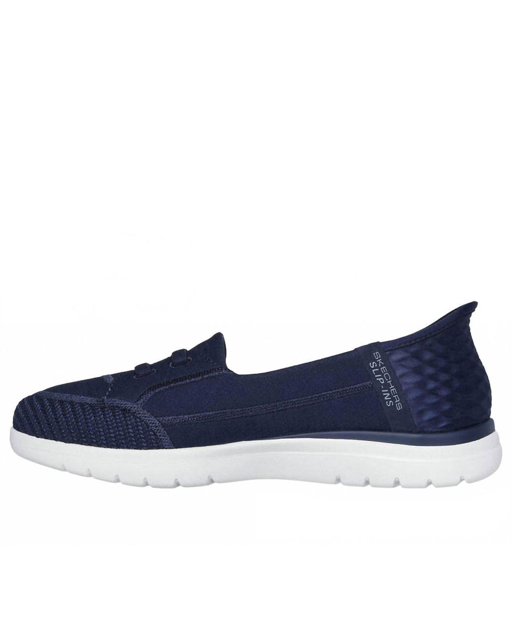 Women's Blue On The Go Flex Top Shoes