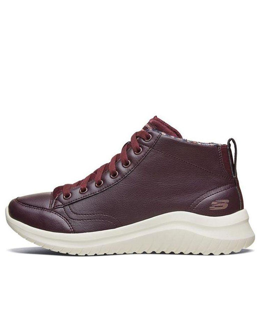 Women's Brown (Wmns) Ultra Flex 2.0 High-Top Running Shoes-Wine