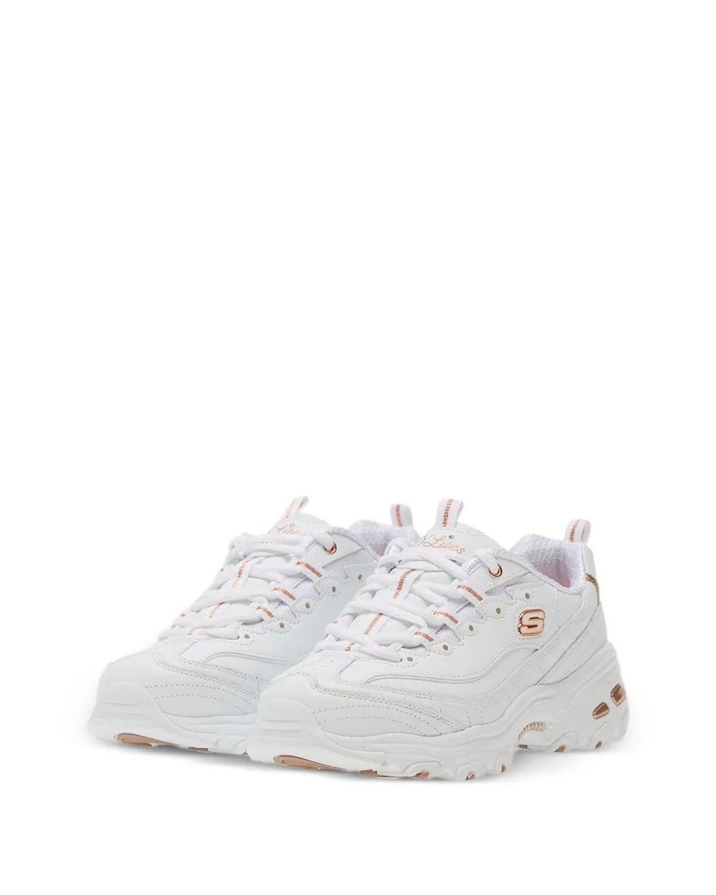 Women's White D'Lites- Fresh Start Paneled Sneakers