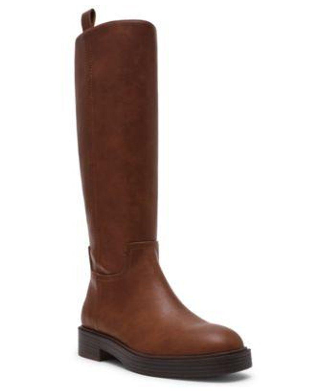 Women's Brown Jernie Riding Boot Regular Wide Calf