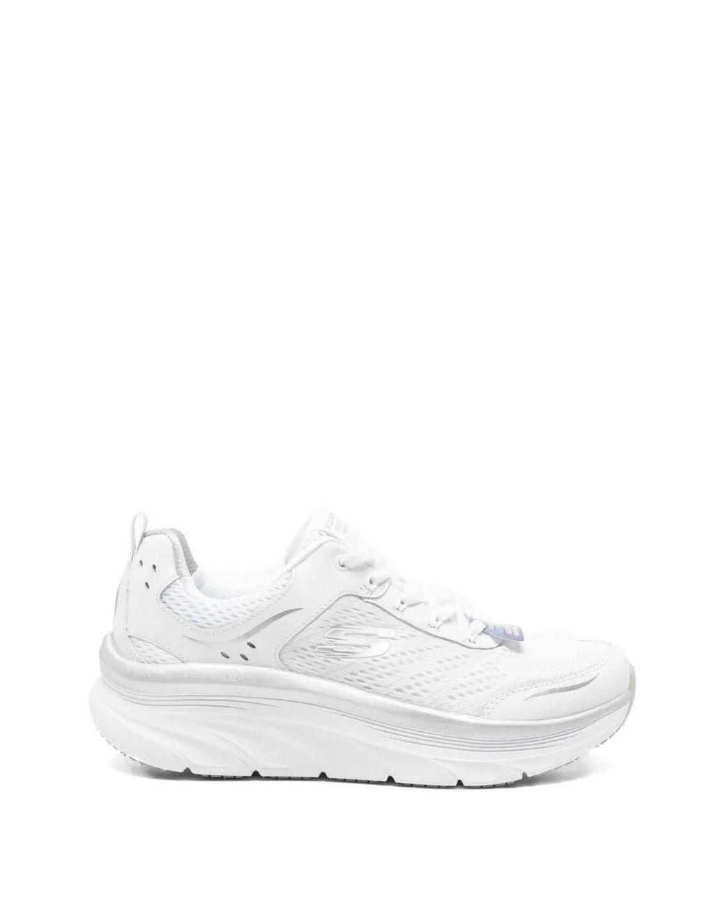Women's White D'Lux Wlker Infinite Motion Lace-Up Sneakers