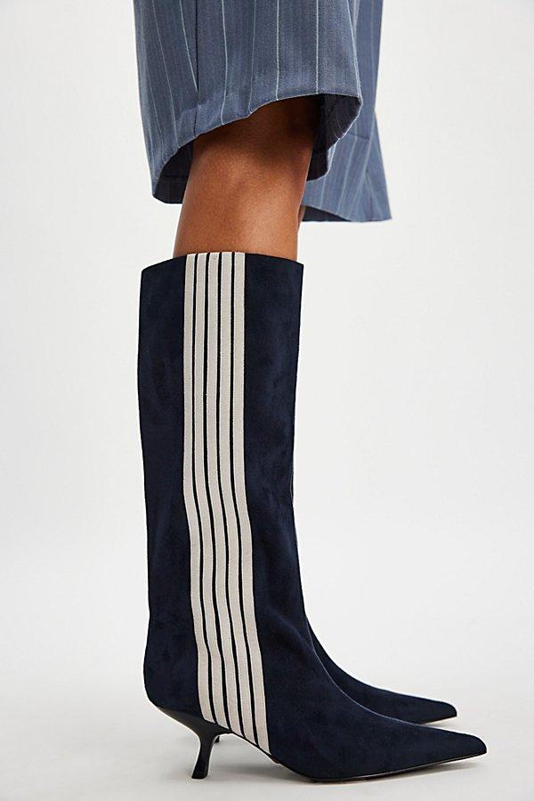 Jeffrey Campbell Racing Stripes Kitten Heel Boots