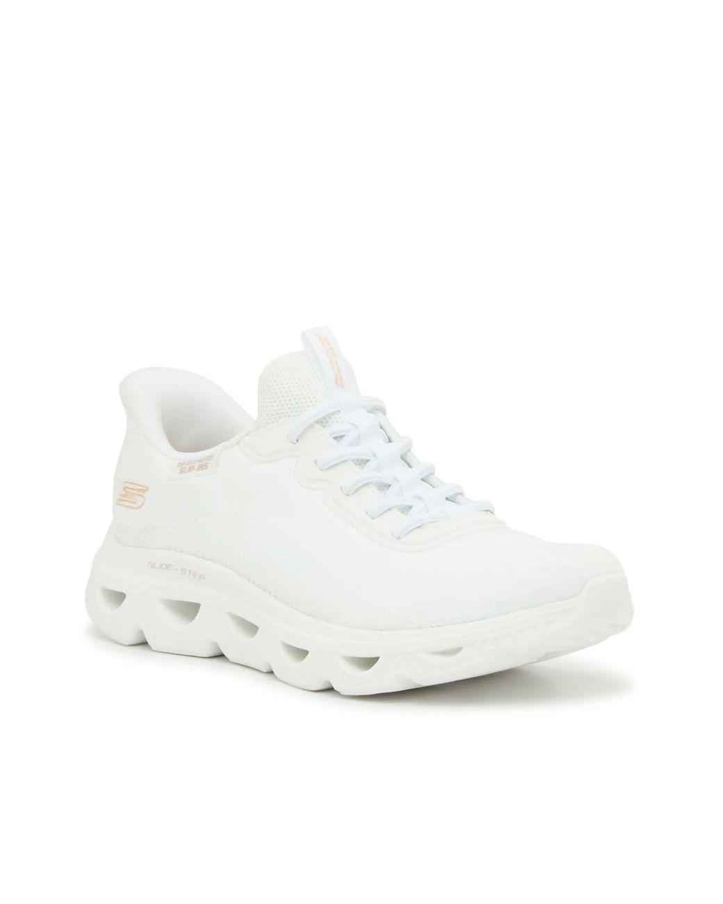 Women's White Slipins: Bobs Sport Arc Waves Sneaker