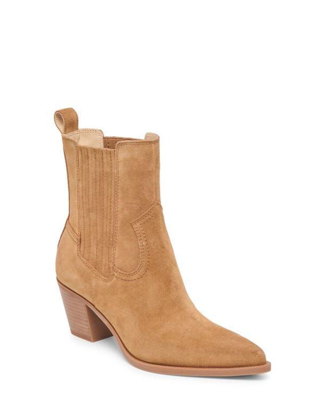 Women's Brown Slim Pointed Toe Bootie