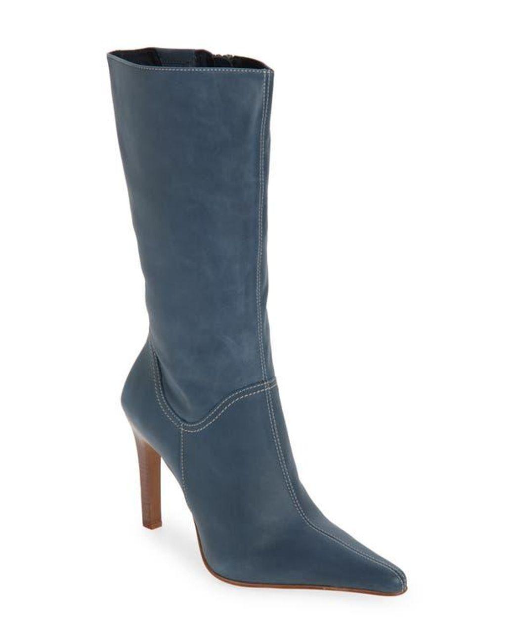 Women's Blue Dotty Boot
