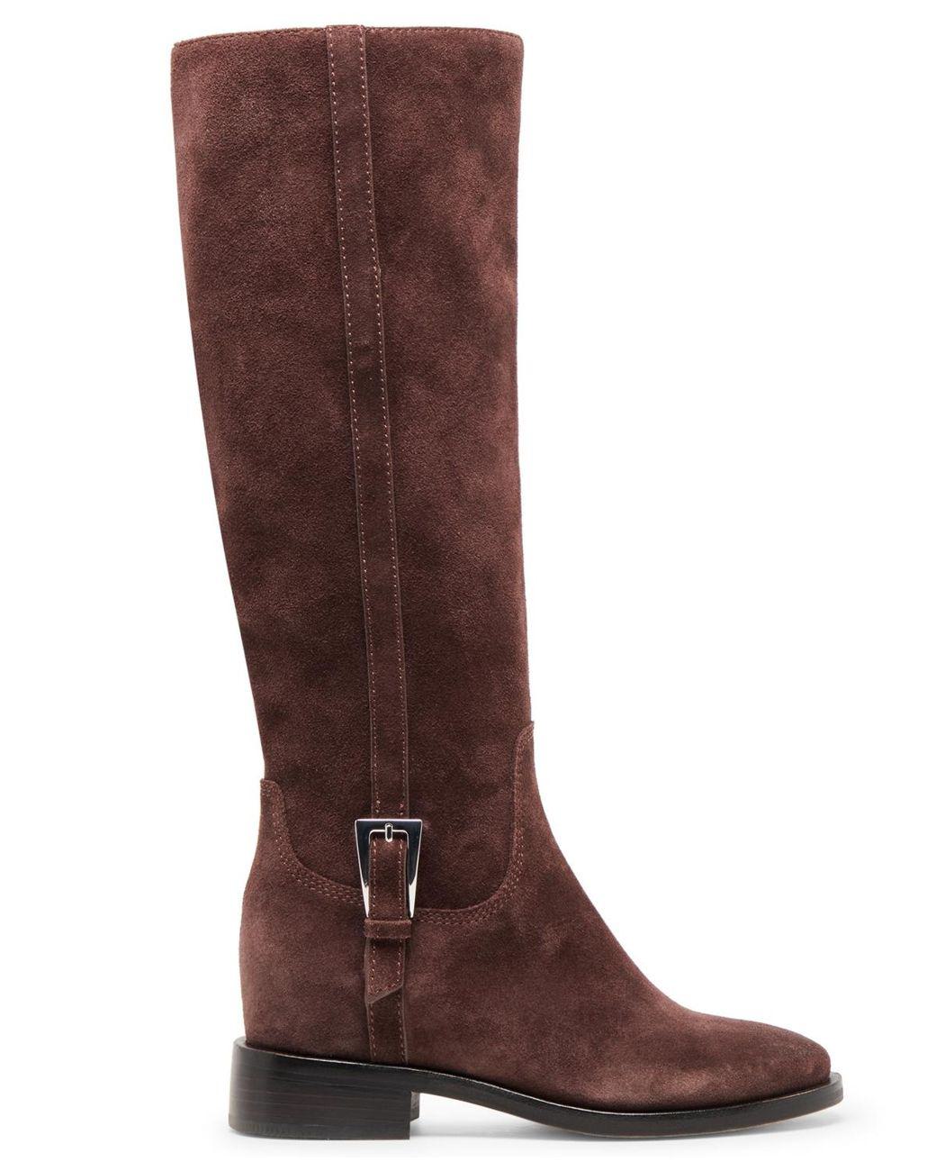 Women's Brown Kilian H2o Tall Knee-high Wide-calf Buckle Riding Boots
