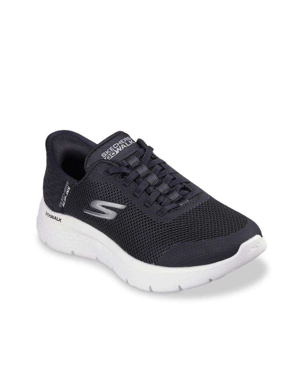 Women's Blue Wide Width Hands Free Slipins Go Walk Flex Grand Entry Slipon Sneaker