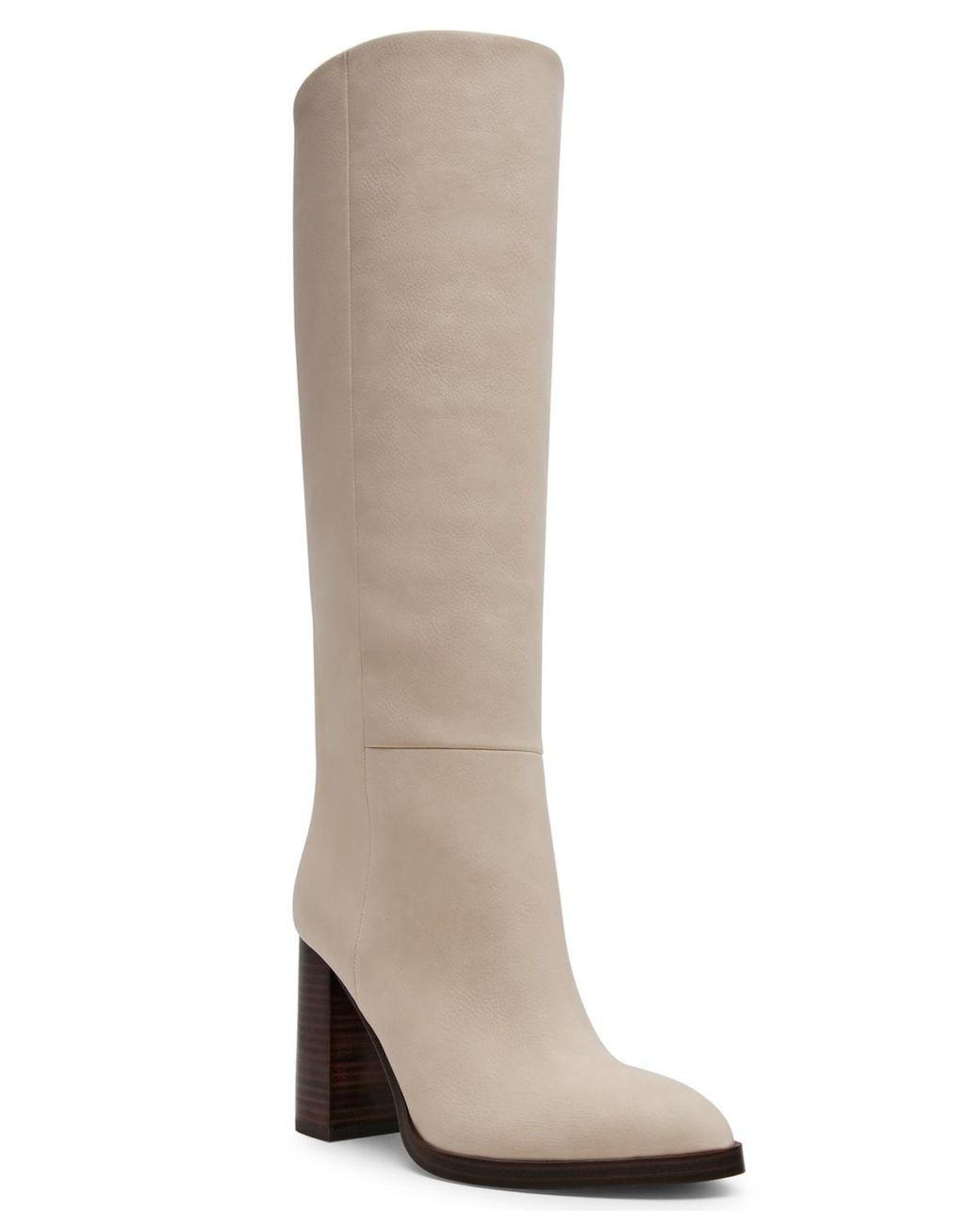 Women's Natural Bardonny Knee-high Tall Block-heel Dress Boots